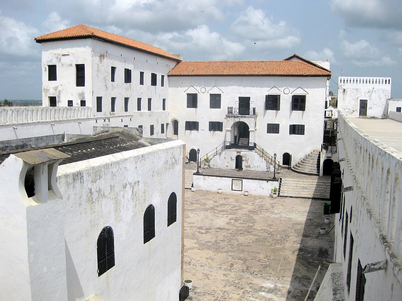The whitewashed courtyard of Elmina Castle (St. George's Castle)